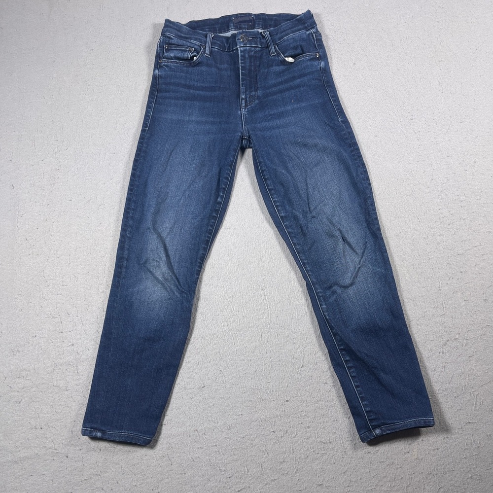 Mother The Looker Skinny Jeans Women 24 Blue Mid Rise Stretch Denim Casual